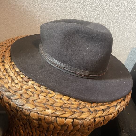 SCALA Handmade Four Seasons Outback Felt Brown Wool Fedora Hat Sz Medium - Picture 8 of 9